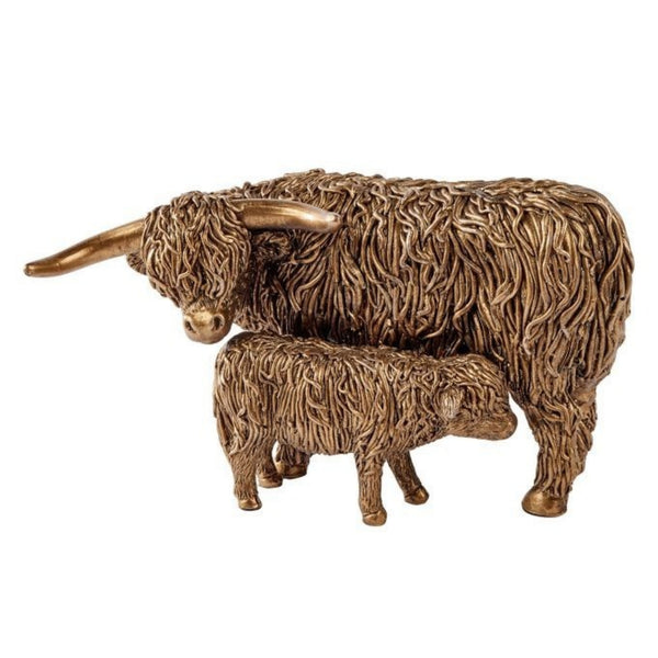 Langs Highland Cow Mother & Calf Bronze Ornament