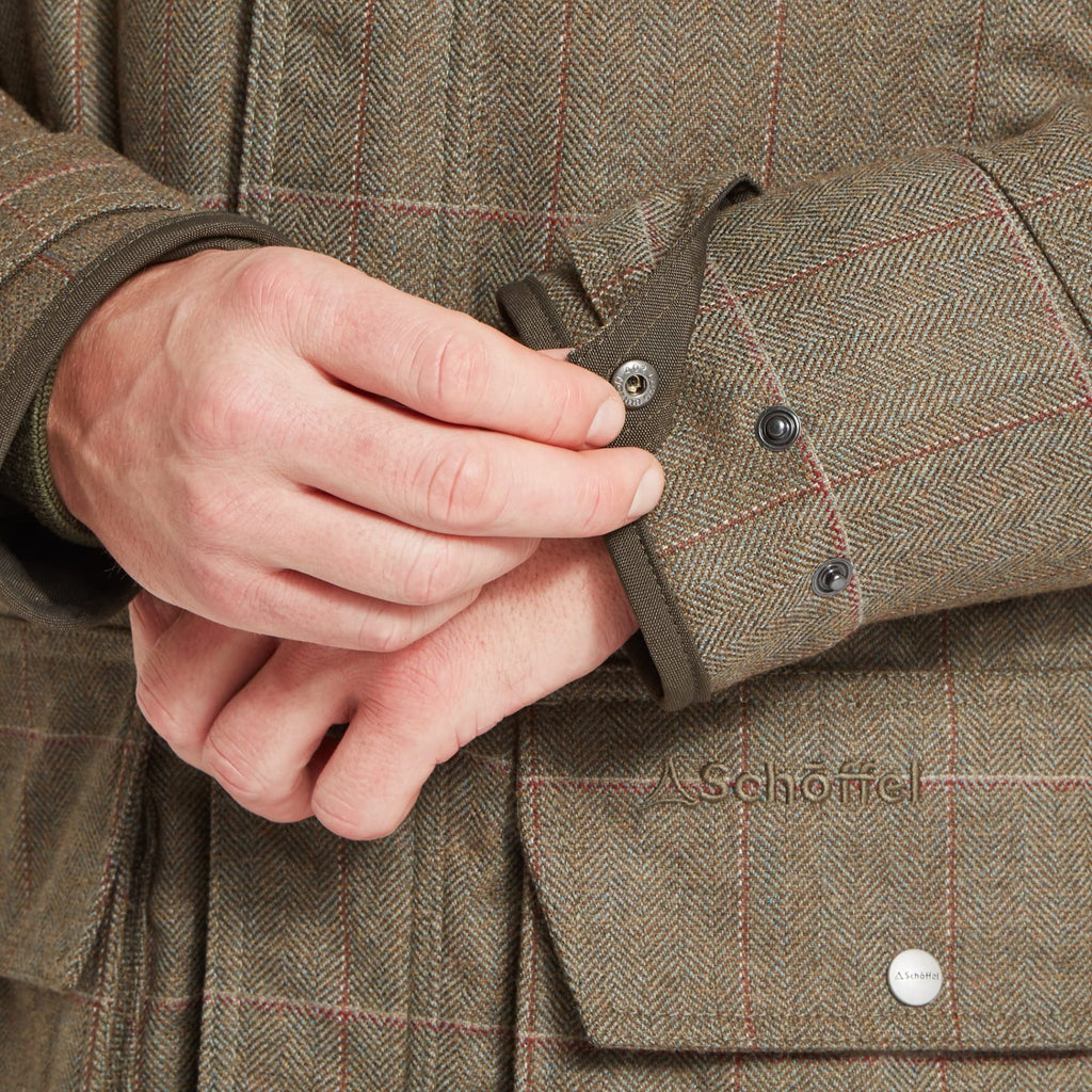 Schoffel Mens Ptarmigan Tweed Classic Coat - Lochlane Tweed