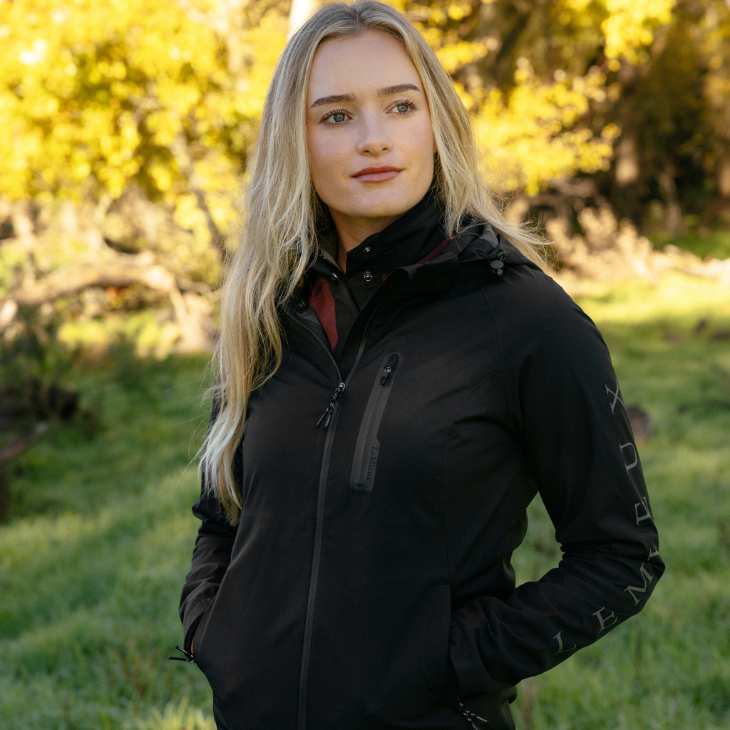 LeMieux Ladies Athena Waterproof Lightweight Jacket - Black
