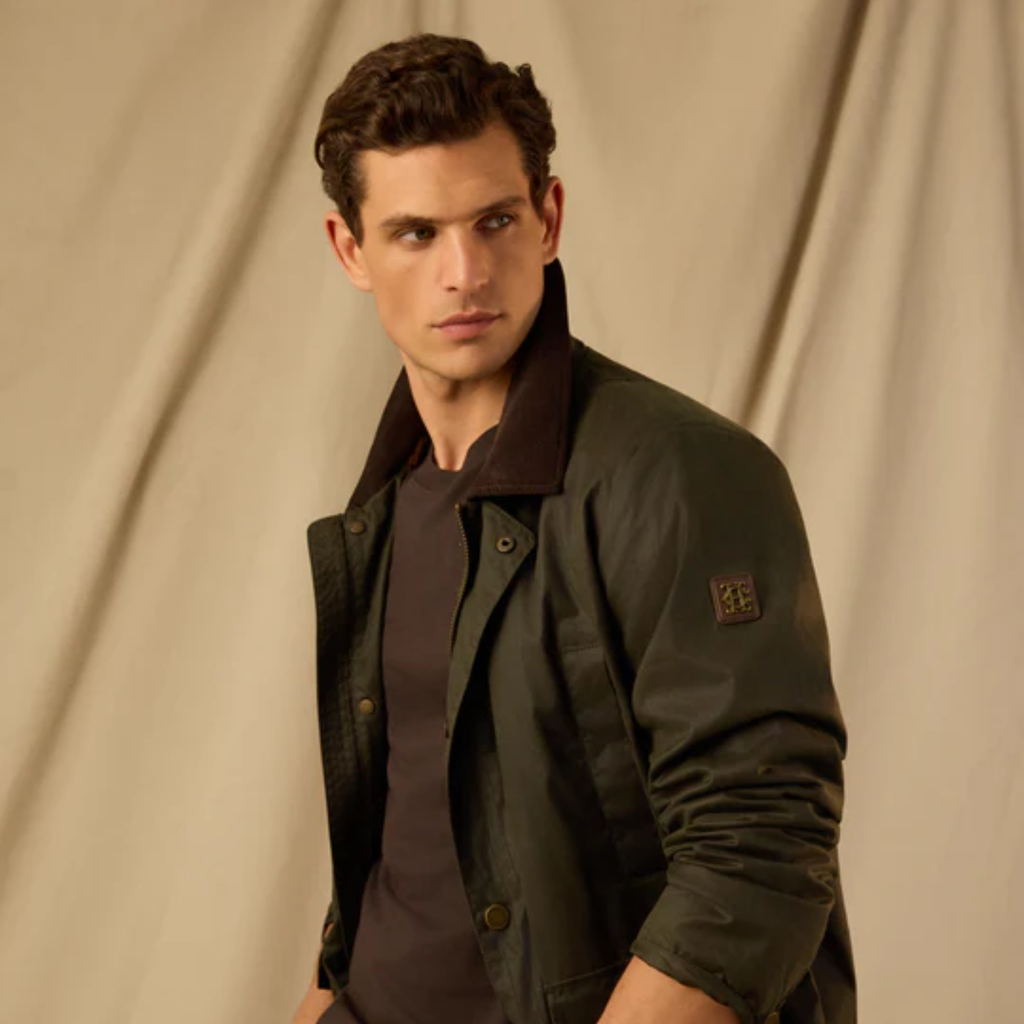 Holland Cooper Mens Classic Wax Jacket - Moss Wax