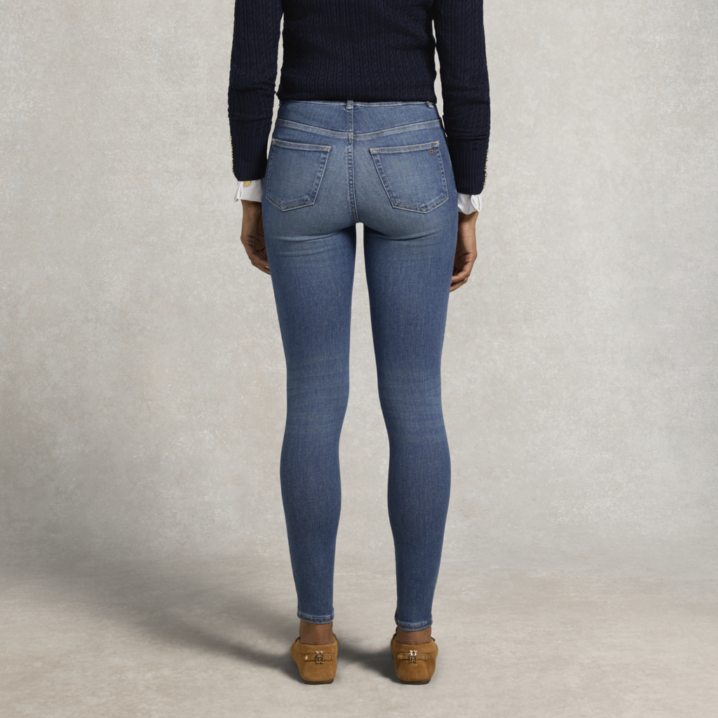 Holland Cooper Ladies Contour Skinny Jean - Aged Indigo