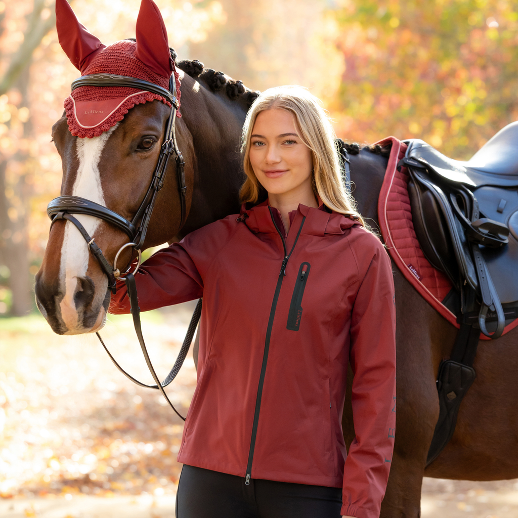 LeMieux Ladies Athena Waterproof Lightweight Jacket - Russet