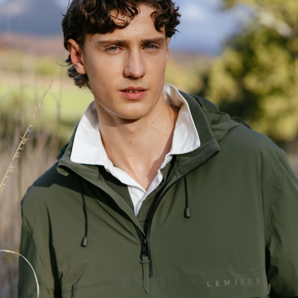 LeMieux Mens Waterproof Anorak - Olive