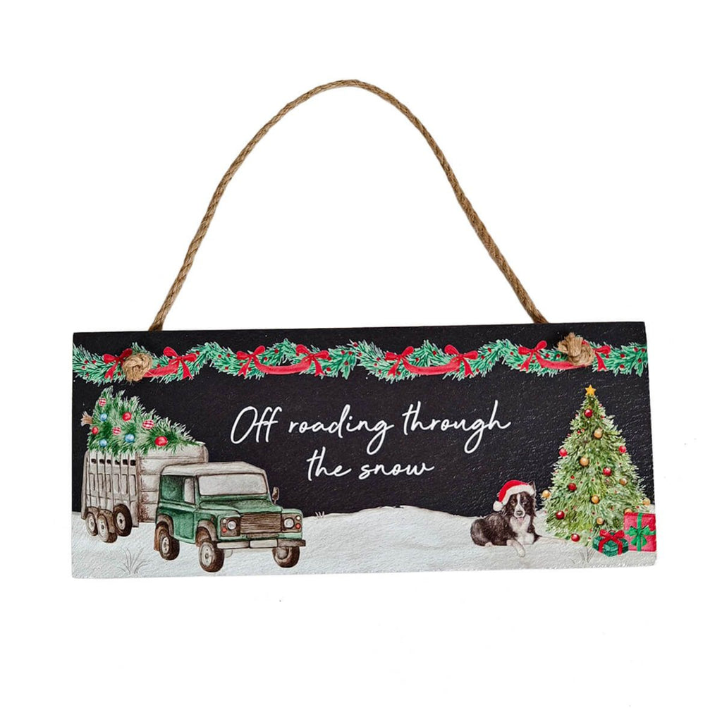 Langs Christmas Farm Animals and Landy Slate Plaque