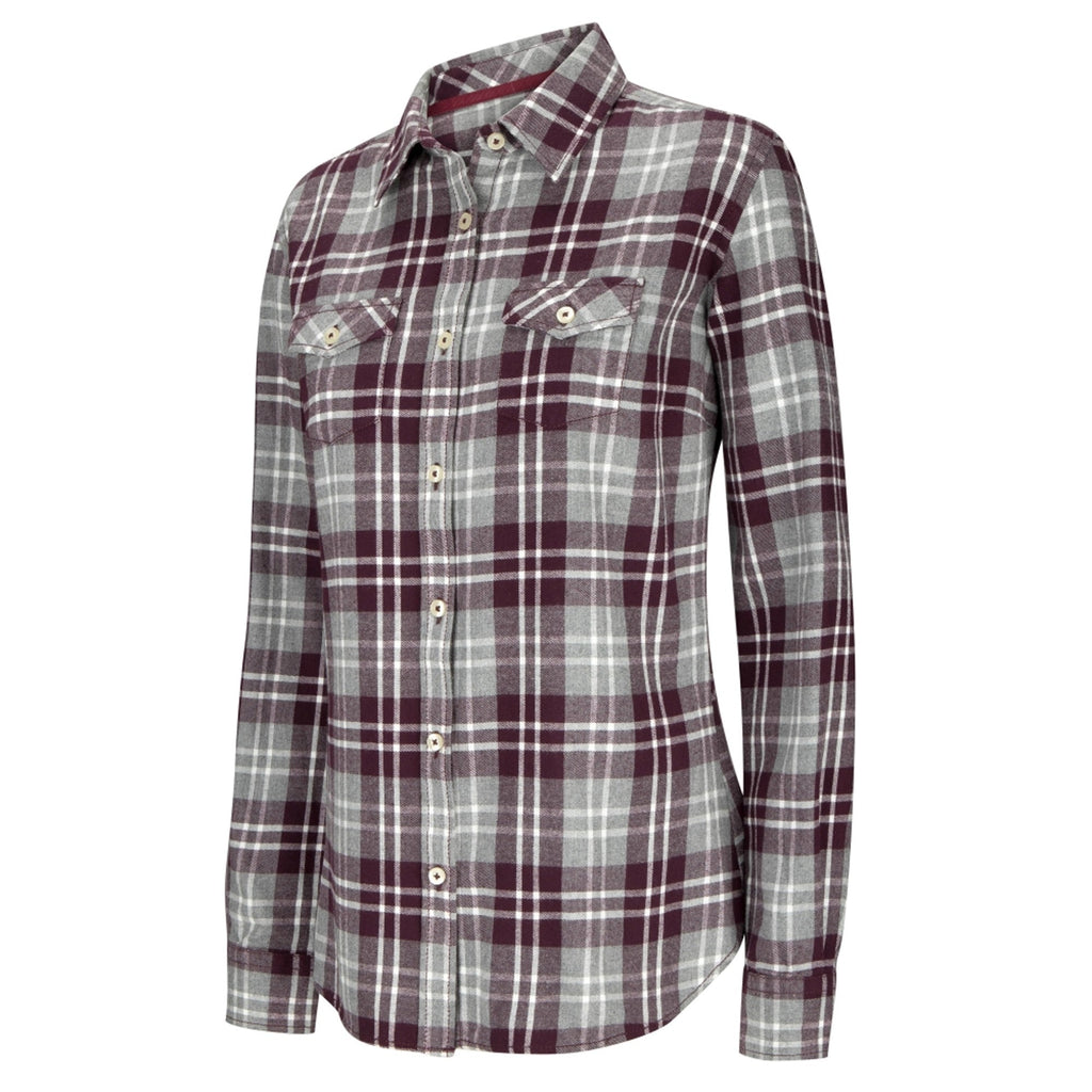 Hoggs of Fife Ladies Eilidh Flannel Shirt - Merlot