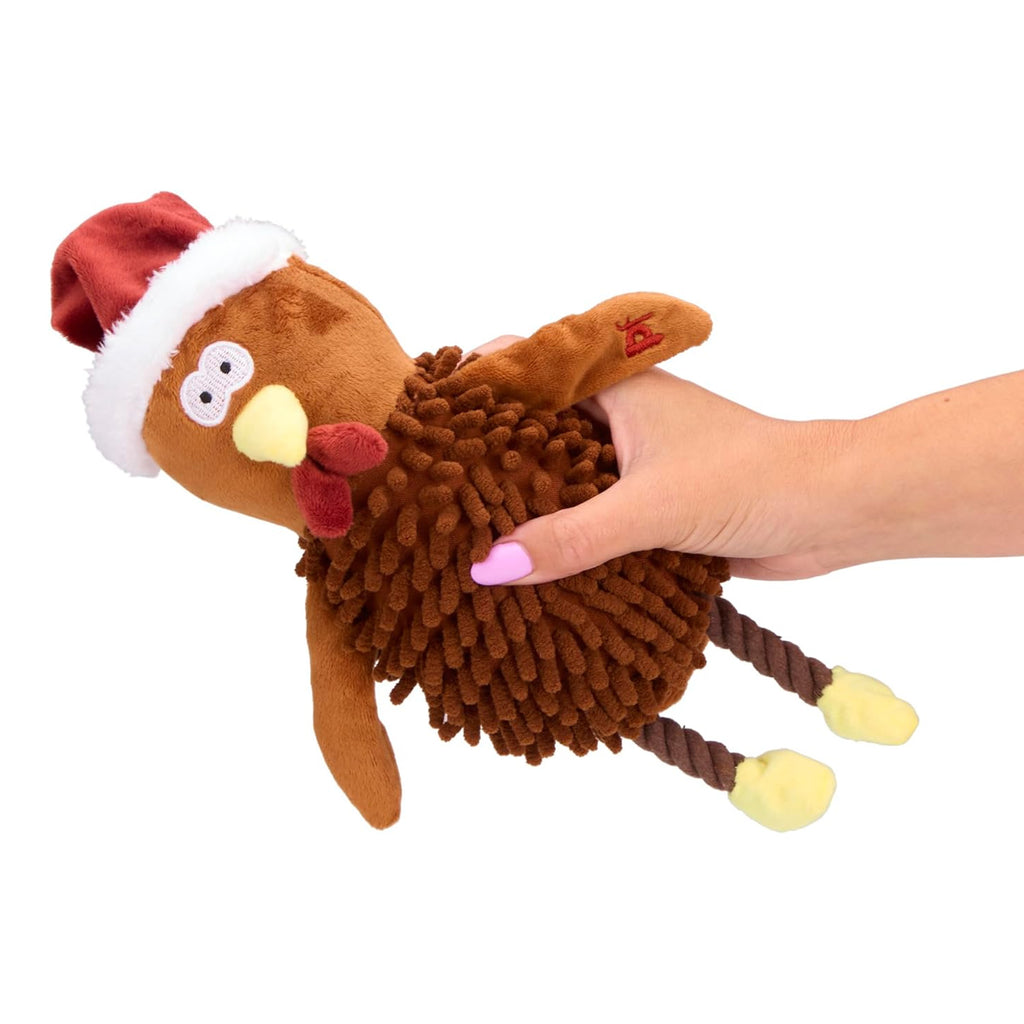 Petface Noodle Turkey Plush Christmas Dog Toy