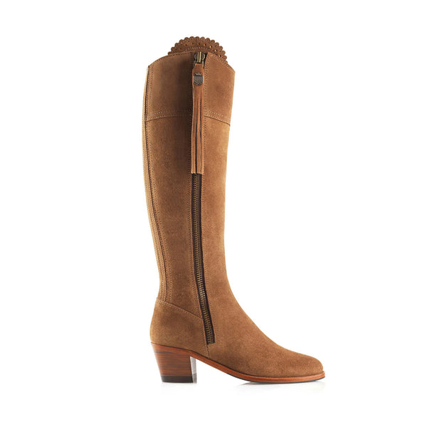 Fairfax and Favor Narrow Fit Heeled Regina Boot - Tan