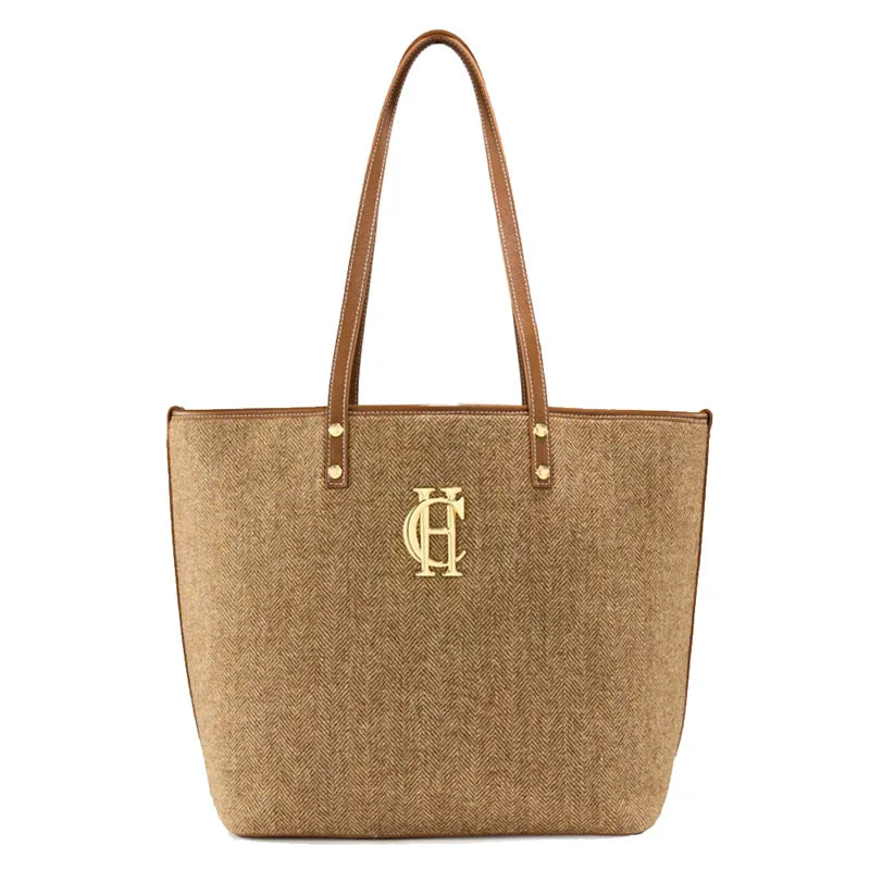 Holland Cooper Kensington Tote Bag - Tan Herringbone