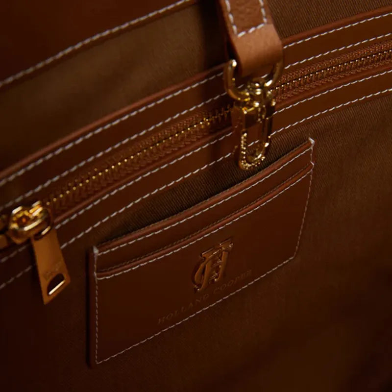 Holland Cooper Kensington Tote Bag - Tan Herringbone