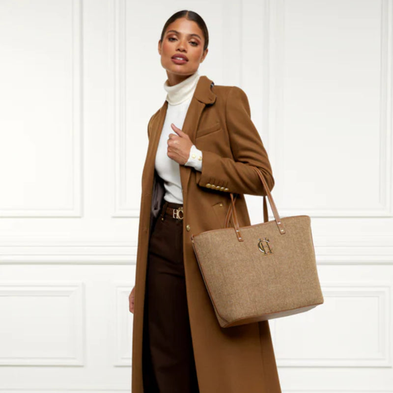 Holland Cooper Kensington Tote Bag - Tan Herringbone