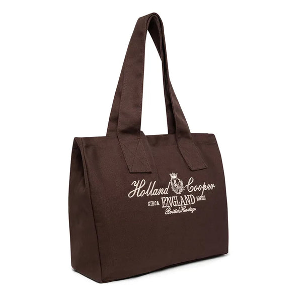 Holland Cooper Ladies Essential Tote Bag - Chocolate Ecru