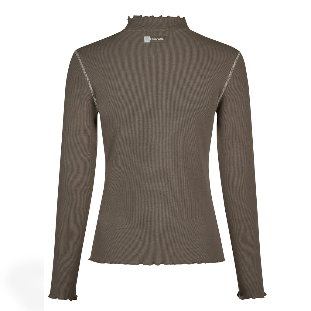Eskadron Ladies Turtleneck Rib Shirt - Powder Taupe