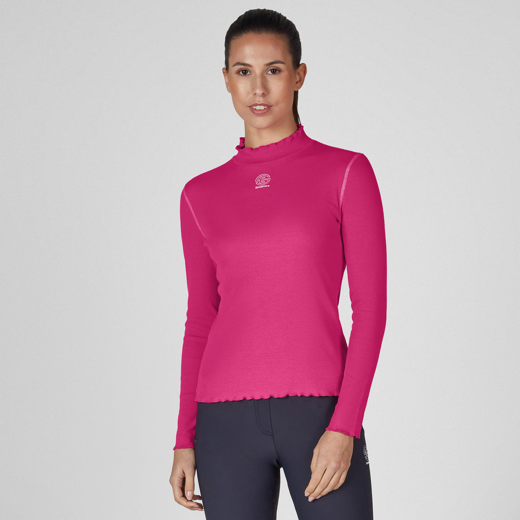 Eskadron Ladies Turtleneck Rib Shirt - Lipstick