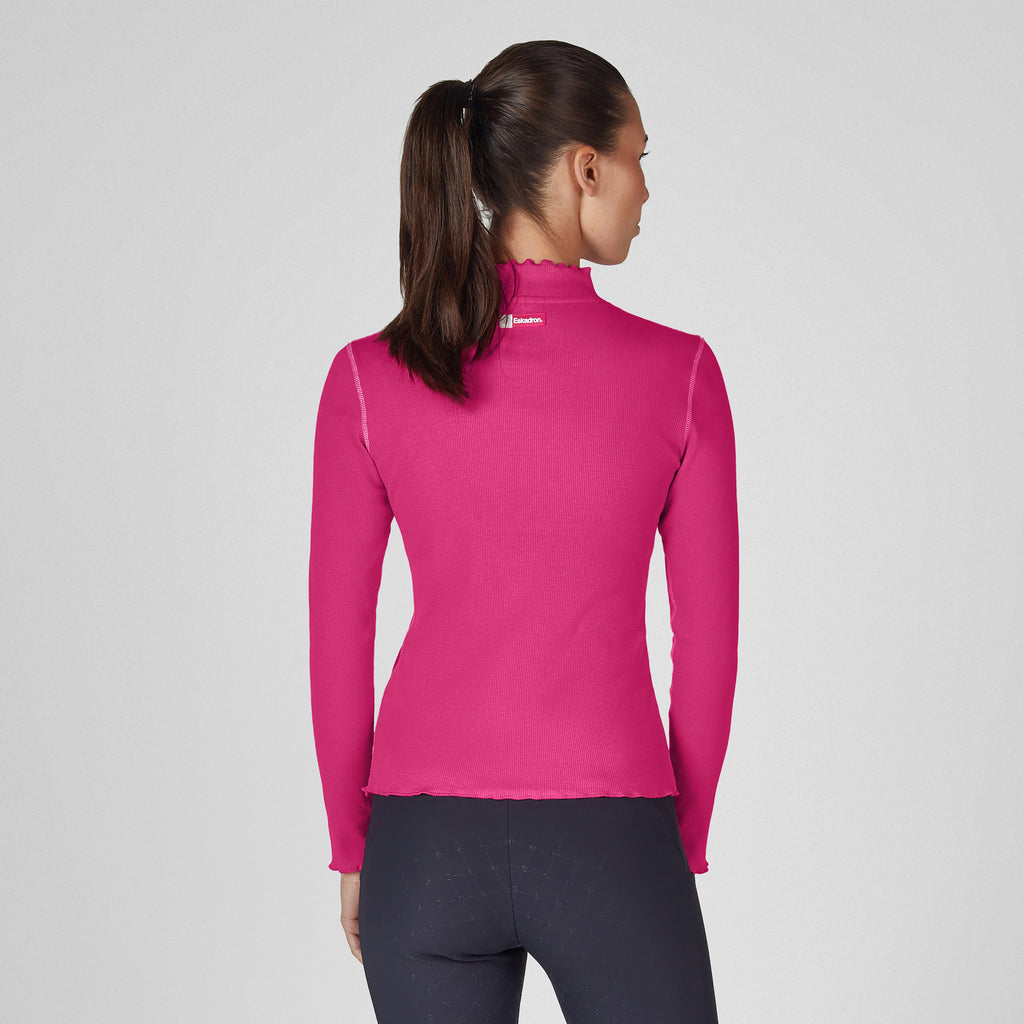Eskadron Ladies Turtleneck Rib Shirt - Lipstick