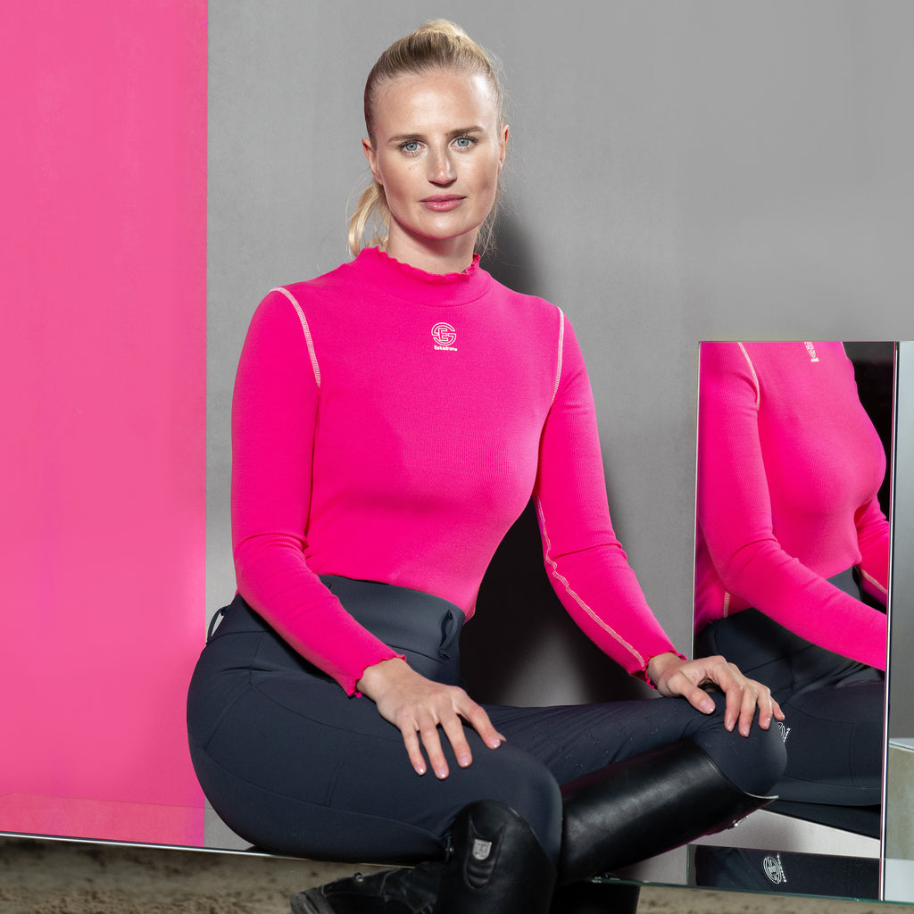 Eskadron Ladies Turtleneck Rib Shirt - Lipstick