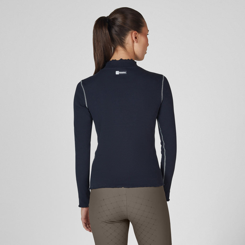 Eskadron Ladies Turtleneck Rib Shirt - Navy
