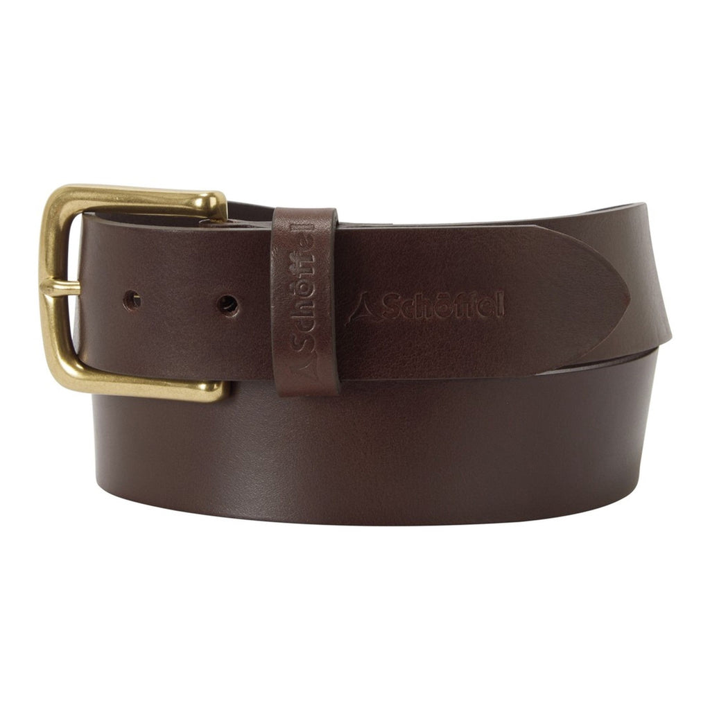 Schoffel Mens Castleton Leather Belt - Dark Brown