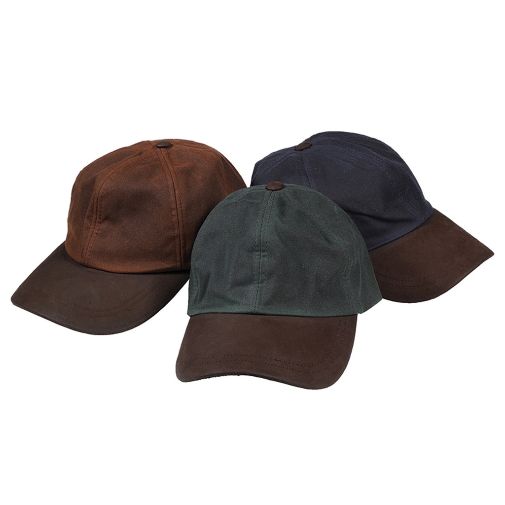Hoggs of Fife Waxed Baseball Cap - Olive