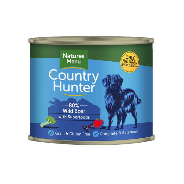 Natures Menu Country Hunter Dog Can - Wild Boar and Blackcurrant