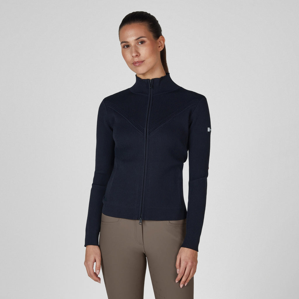 Eskadron Ladies Knit Zip Shirt - Navy