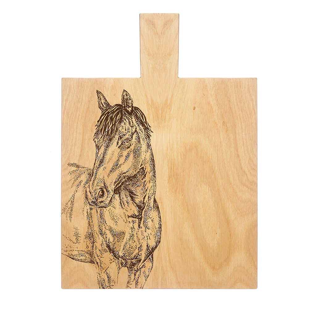 Selbrae House Horse Portrait Oak Paddle - Medium