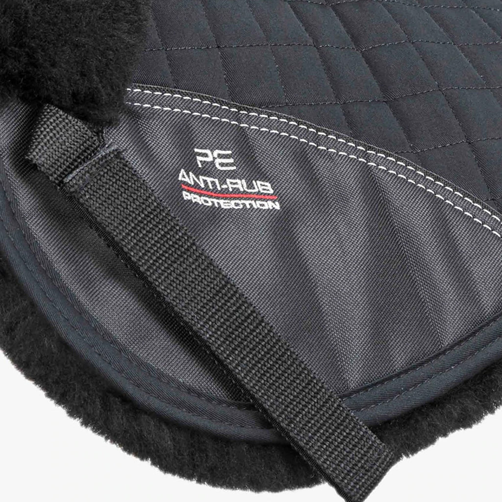 Premier Equine Merino Wool Half Pad - Black/Black