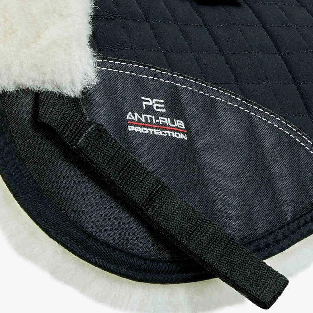 Premier Equine Merino Wool Half Pad - Black/Natural