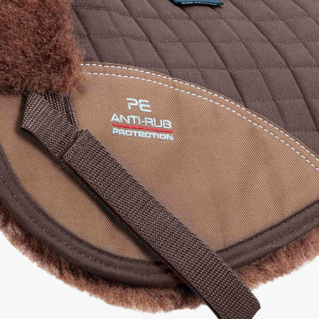 Premier Equine Merino Wool Half Pad - Brown/Brown
