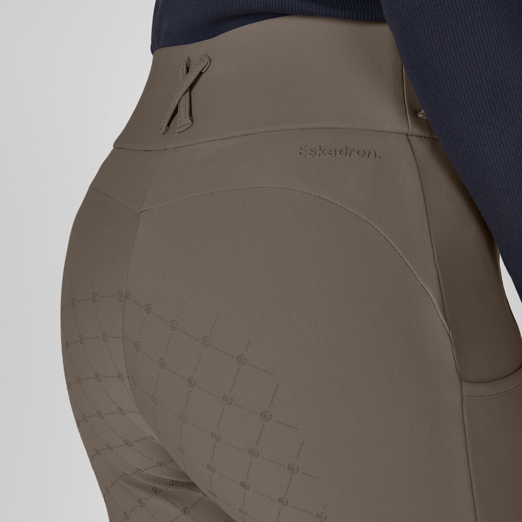 Eskadron Ladies Cosy Full Grip Riding Tight - Powder Taupe