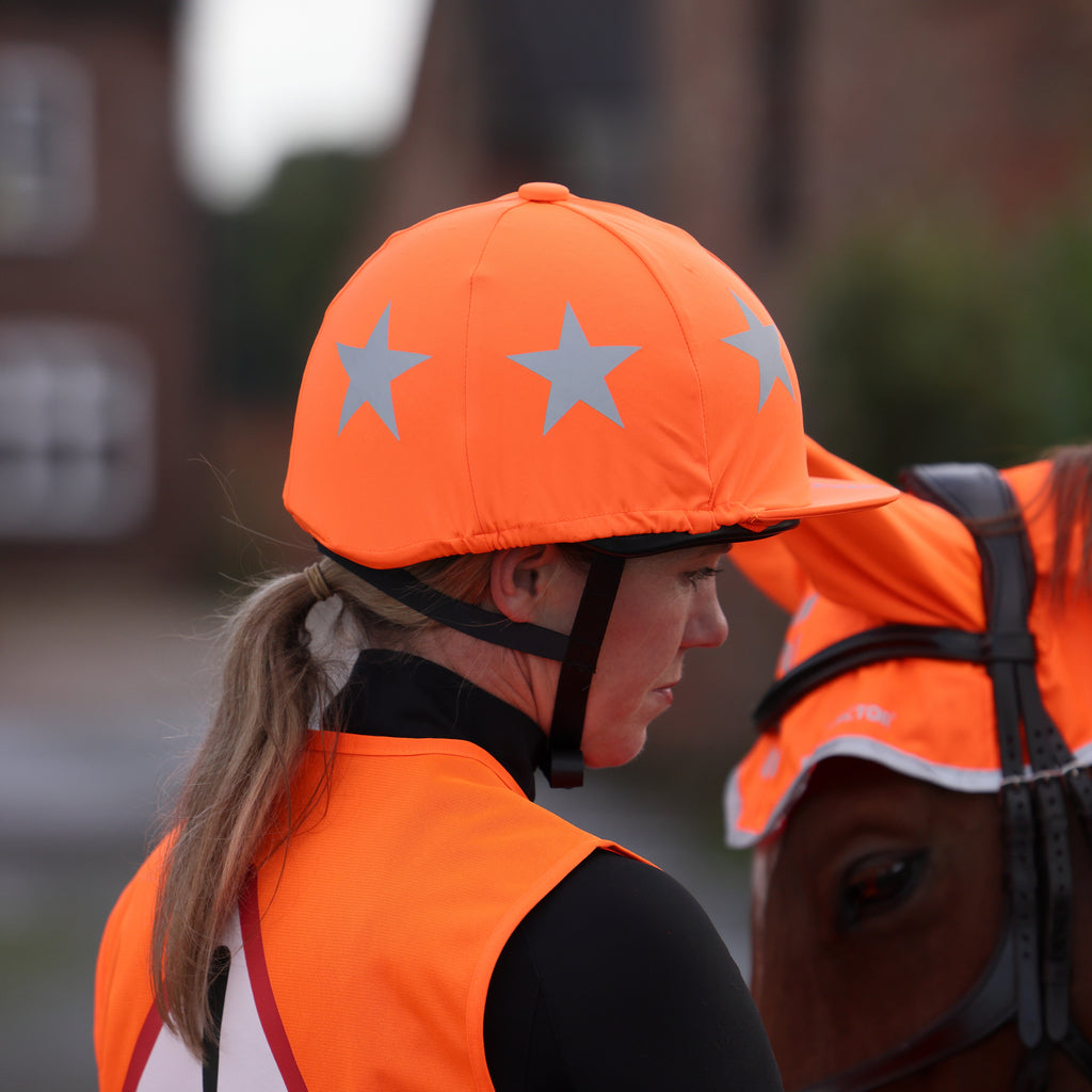 Shires Equi-Flector Hat Cover Orange