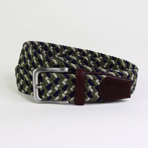 Sophos Wakerley Elastic Webbing Belt - Green/Blue/Ecru