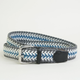 Sophos Sheringham Chevron Weave Elastic Belt - Grey/Light Grey/Blue