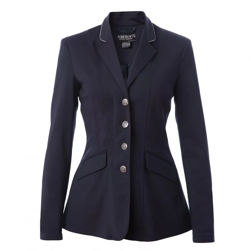 Equetech Jersey Deluxe Competition Jacket - Black/Silver