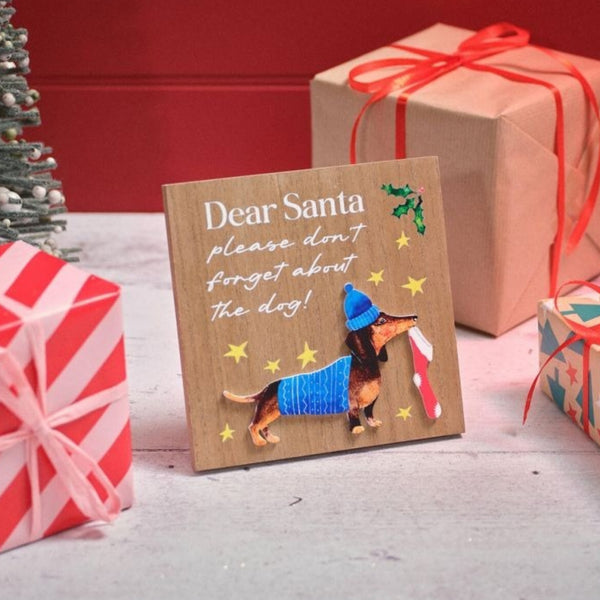 Langs Christmas Wooden 3D Pet Easel Plaque