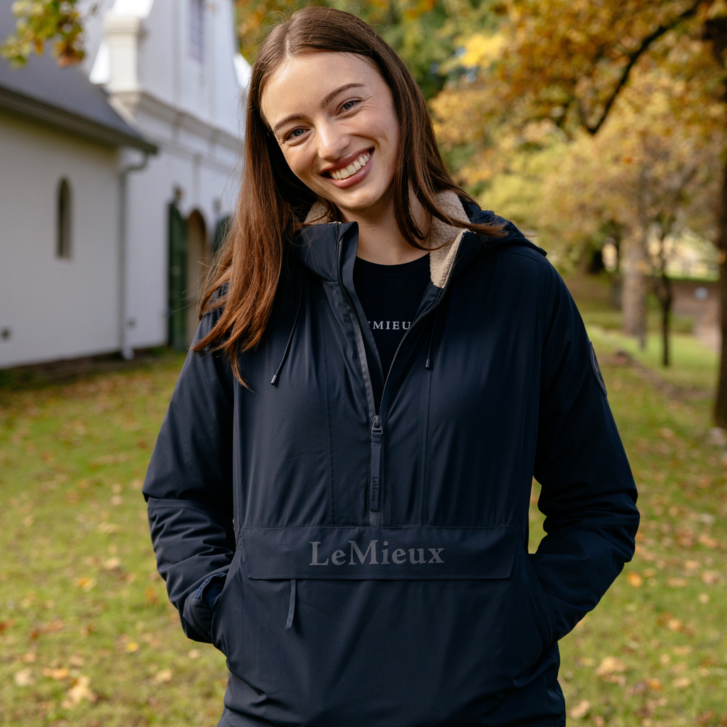 LeMieux Ladies Phoebe 1/2 Zip Waterproof Anorak - Navy