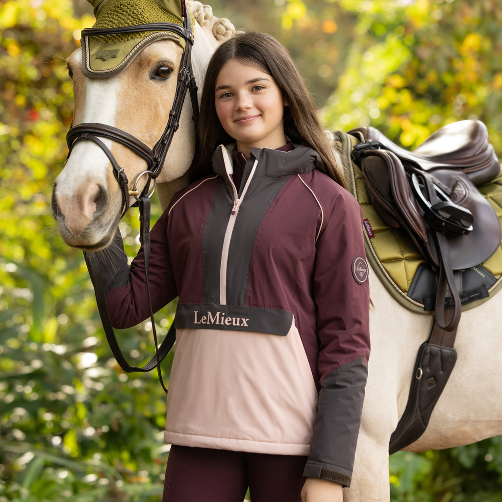 LeMieux Young Rider Bailey Waterproof Anorak - Bramble