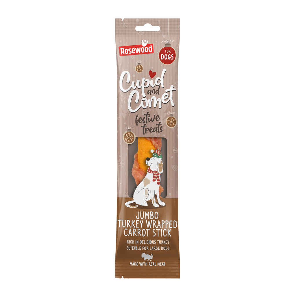 Rosewood Cupid and Comet Jumbo Turkey Wrapped Carrot Twist