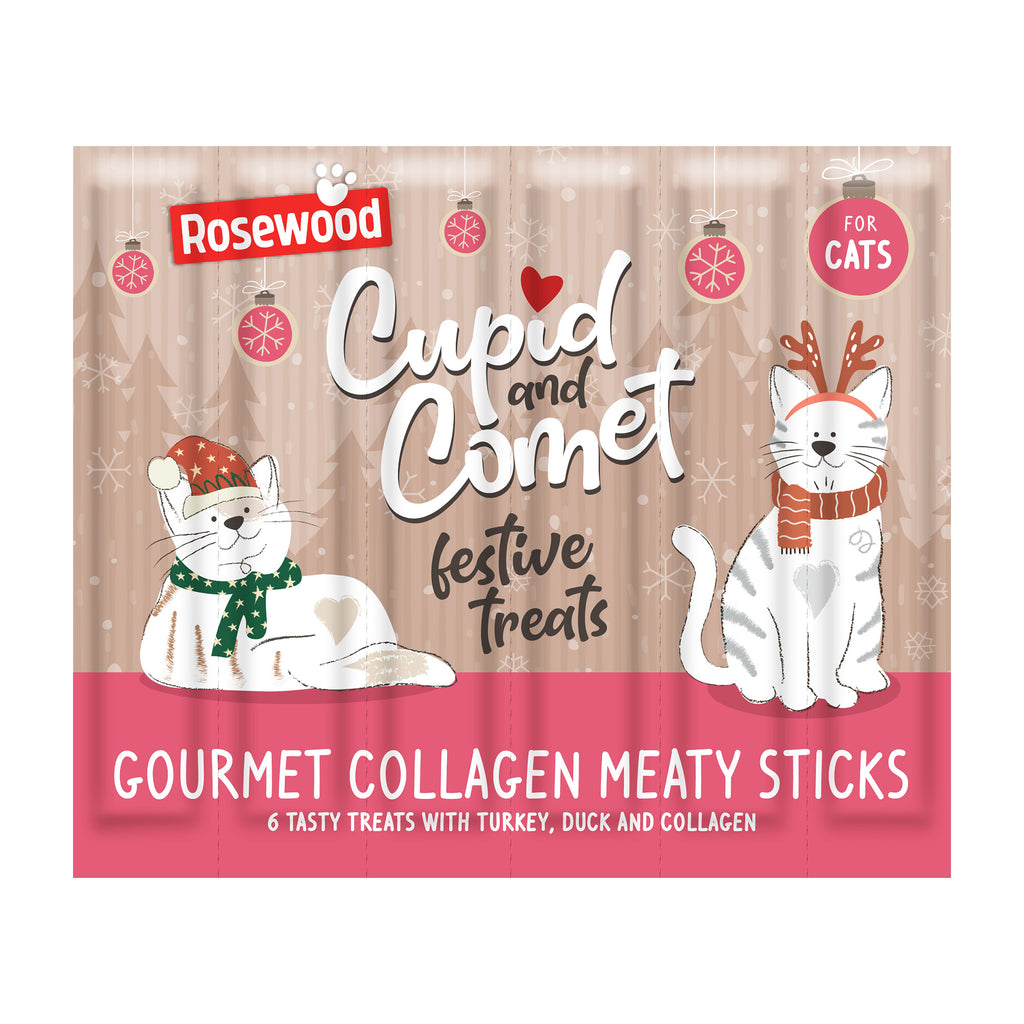 Rosewood Cat Collagen Festive Sticks - Duck and Turkey