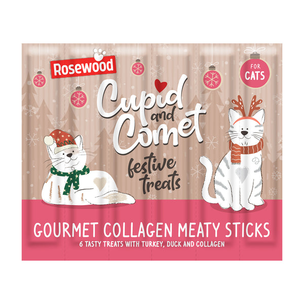 Rosewood Cat Collagen Festive Sticks - Duck and Turkey