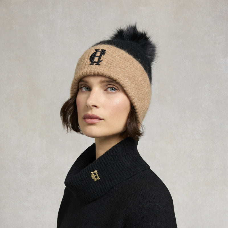 Holland Cooper Chelsea Bobble Hat - Black