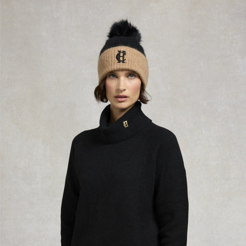 Holland Cooper Chelsea Bobble Hat - Black