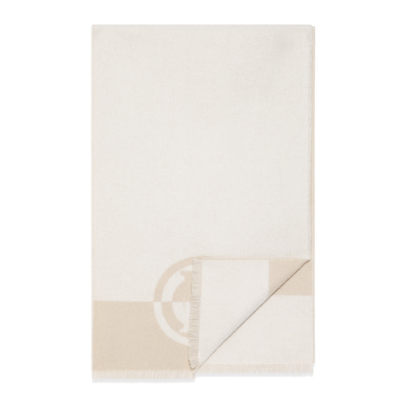 Holland Cooper Jacquard Scarf - Cream/Taupe
