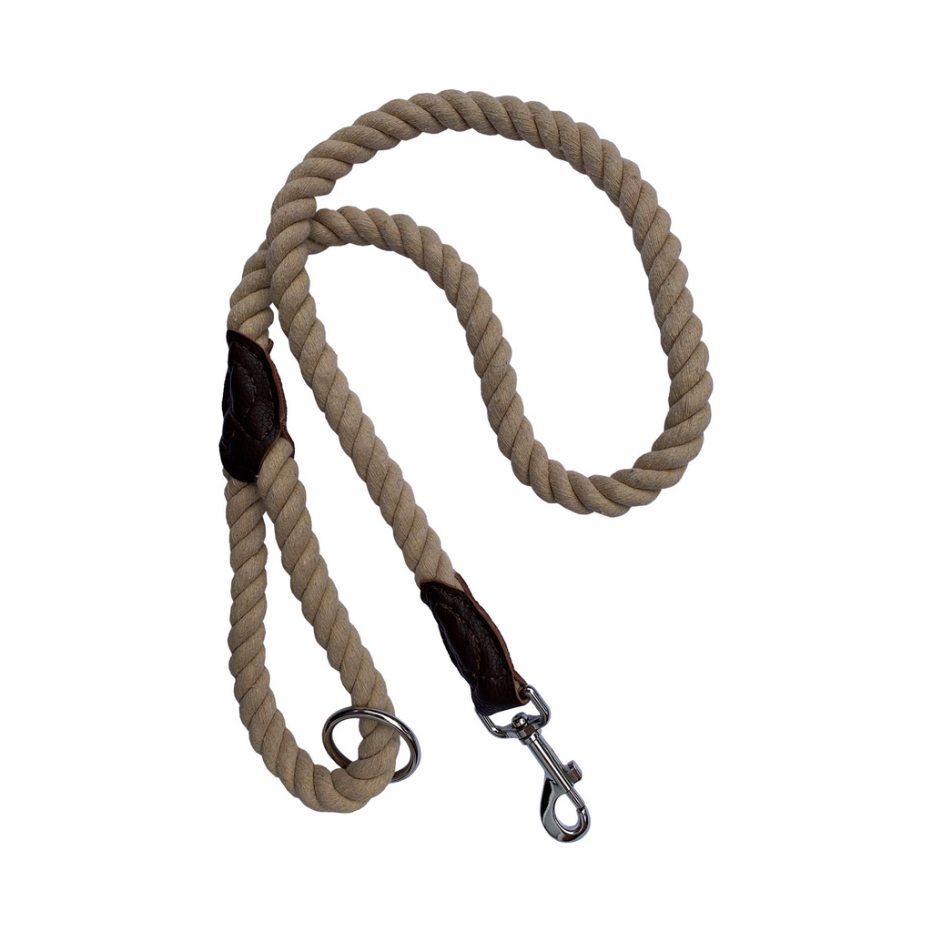 Hemmo and Co Cotton Trigger Rope Lead - Natural
