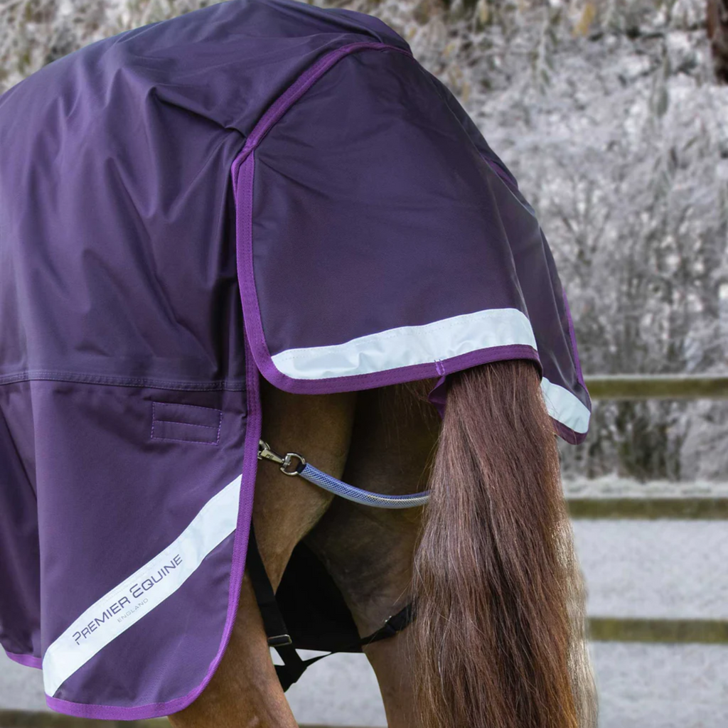 Premier Equine Buster Storm 420g Combo Turnout Rug with Classic Neck - Purple