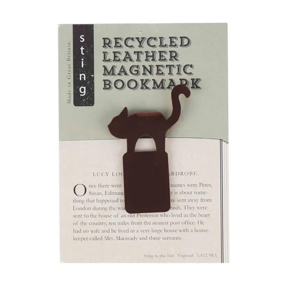 Recycled Leather Cat Bookmark