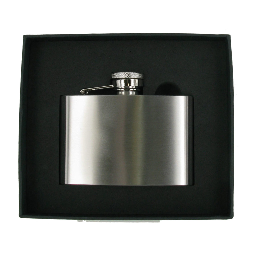 Sarome 4oz Brushed Steel Flask
