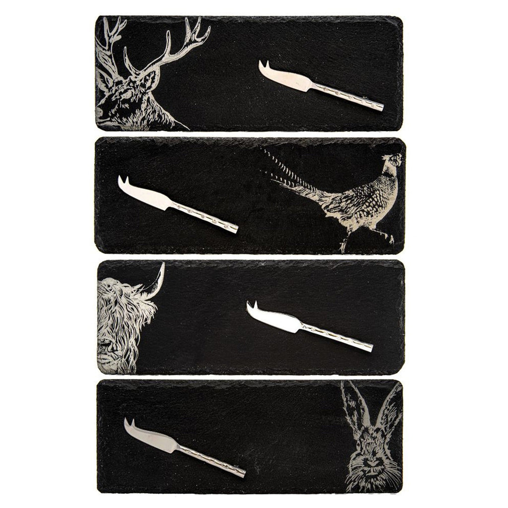 Selbrae House Mini Slate Cheese Board and Knife Sets