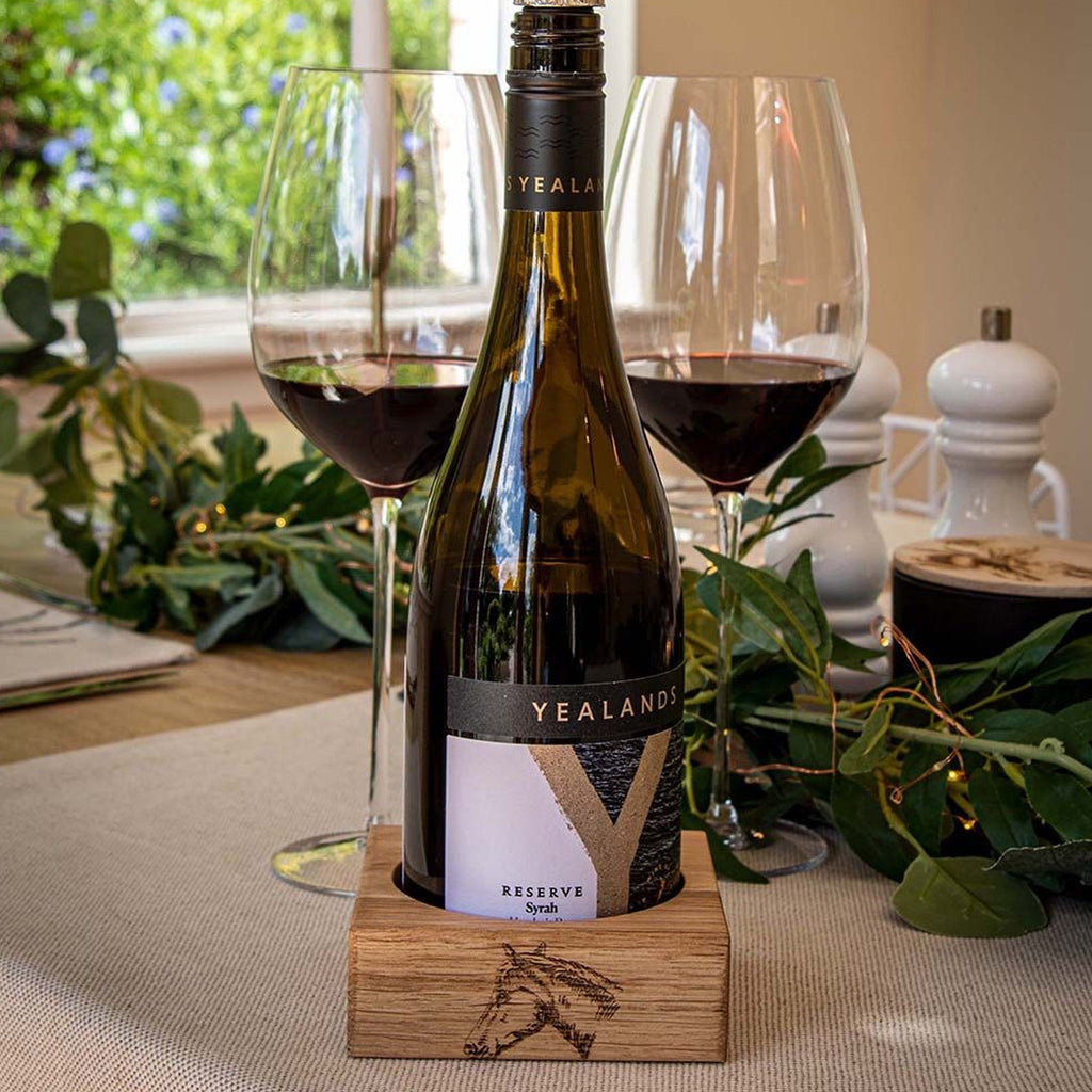 Selbrae House Horse Oak Wine Bottle Coaster