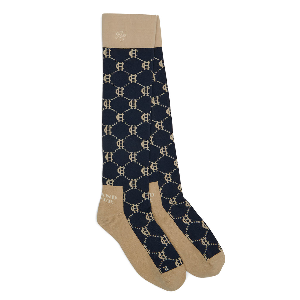 Holland Cooper Riding Sock 2 Pack - Navy Stone
