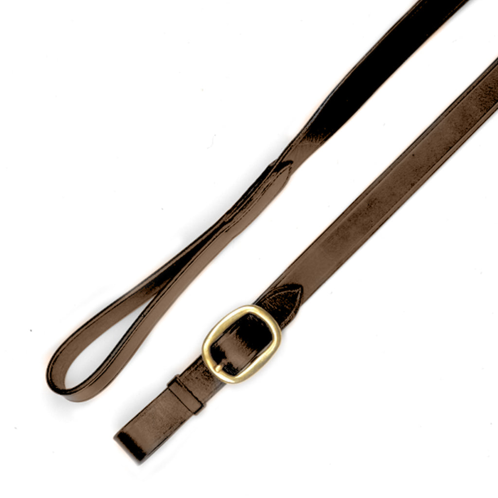 Mackey Classic Leather Lead with Buckle End Brown